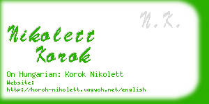 nikolett korok business card